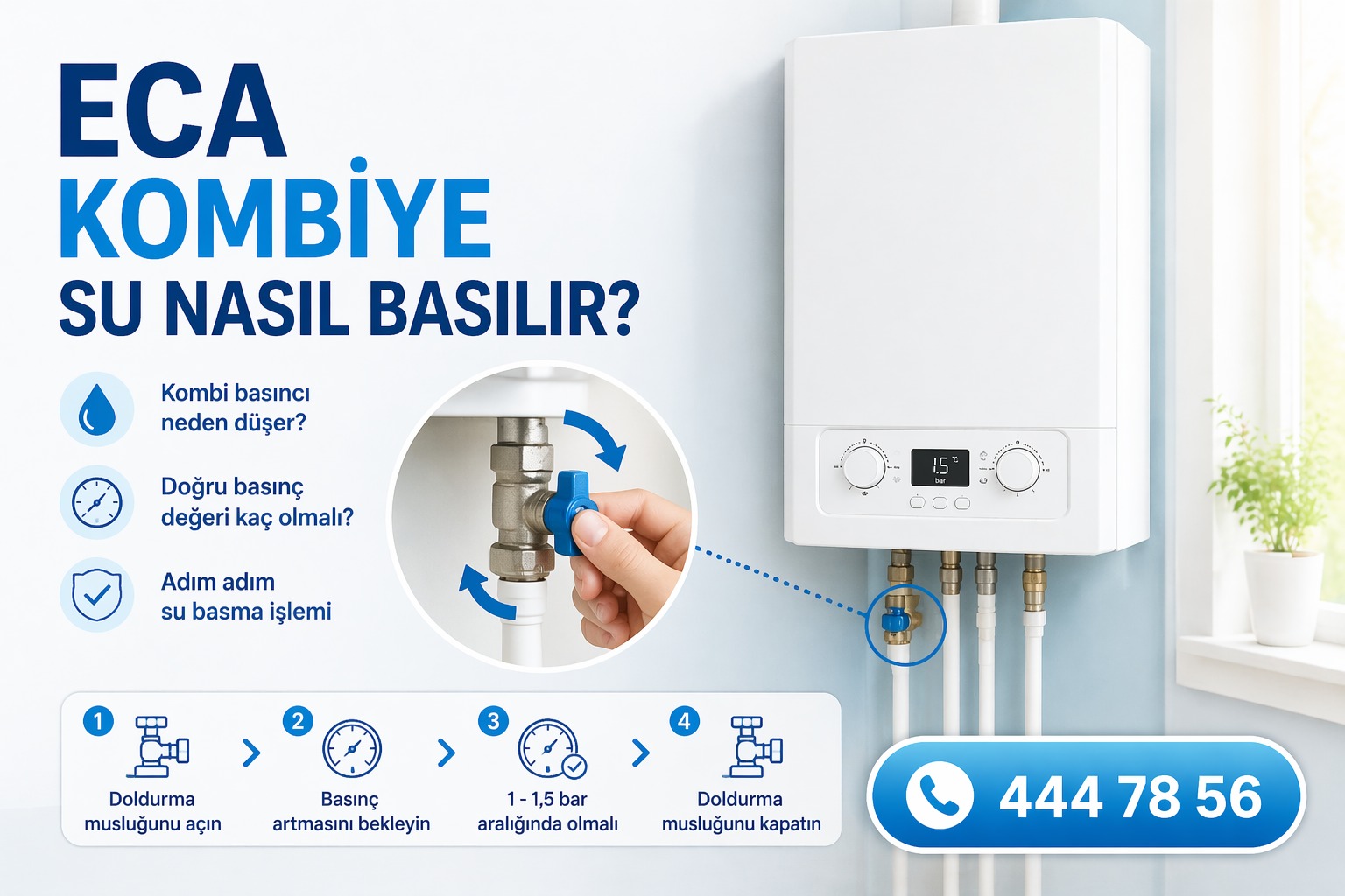 ECA kombiye su nasıl basılır?