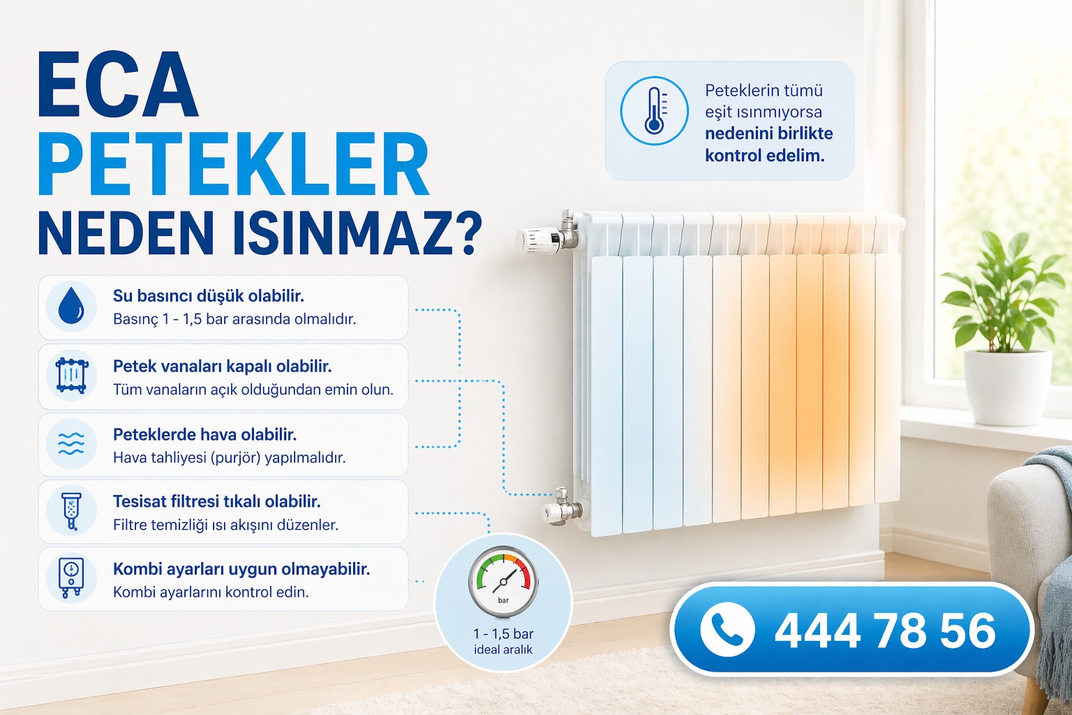 ECA petekler neden ısınmaz?