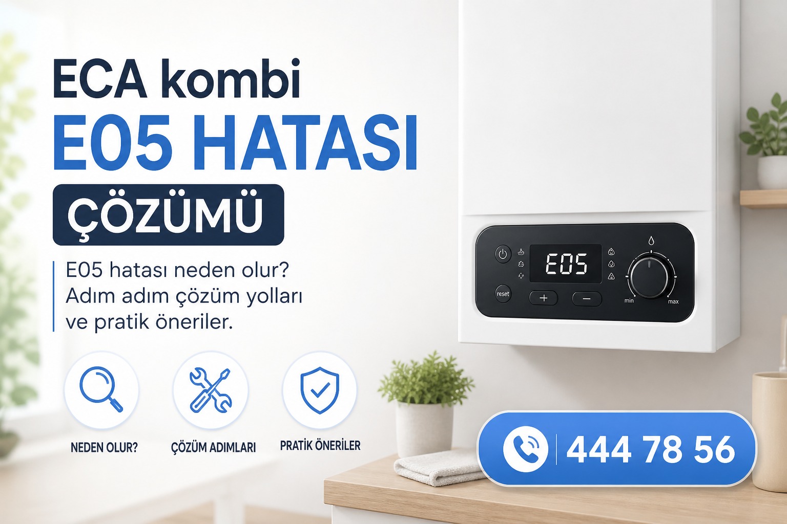 ECA kombi E05 hatası çözümü