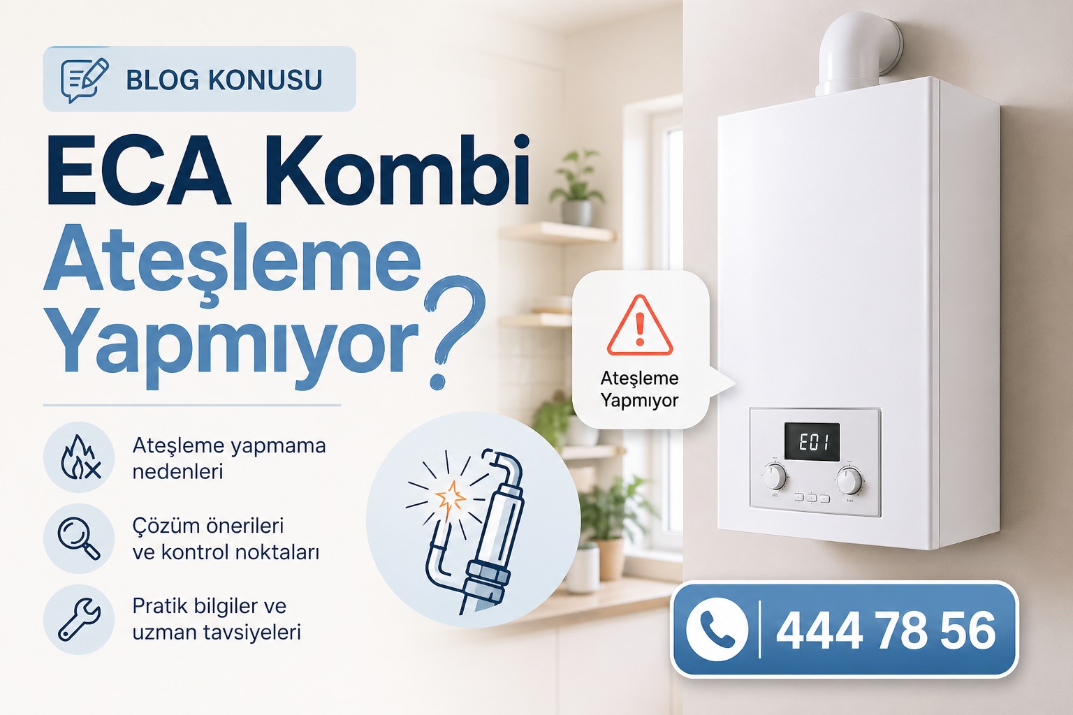 ECA Kombi Ateşleme Yapmıyor Sorunu