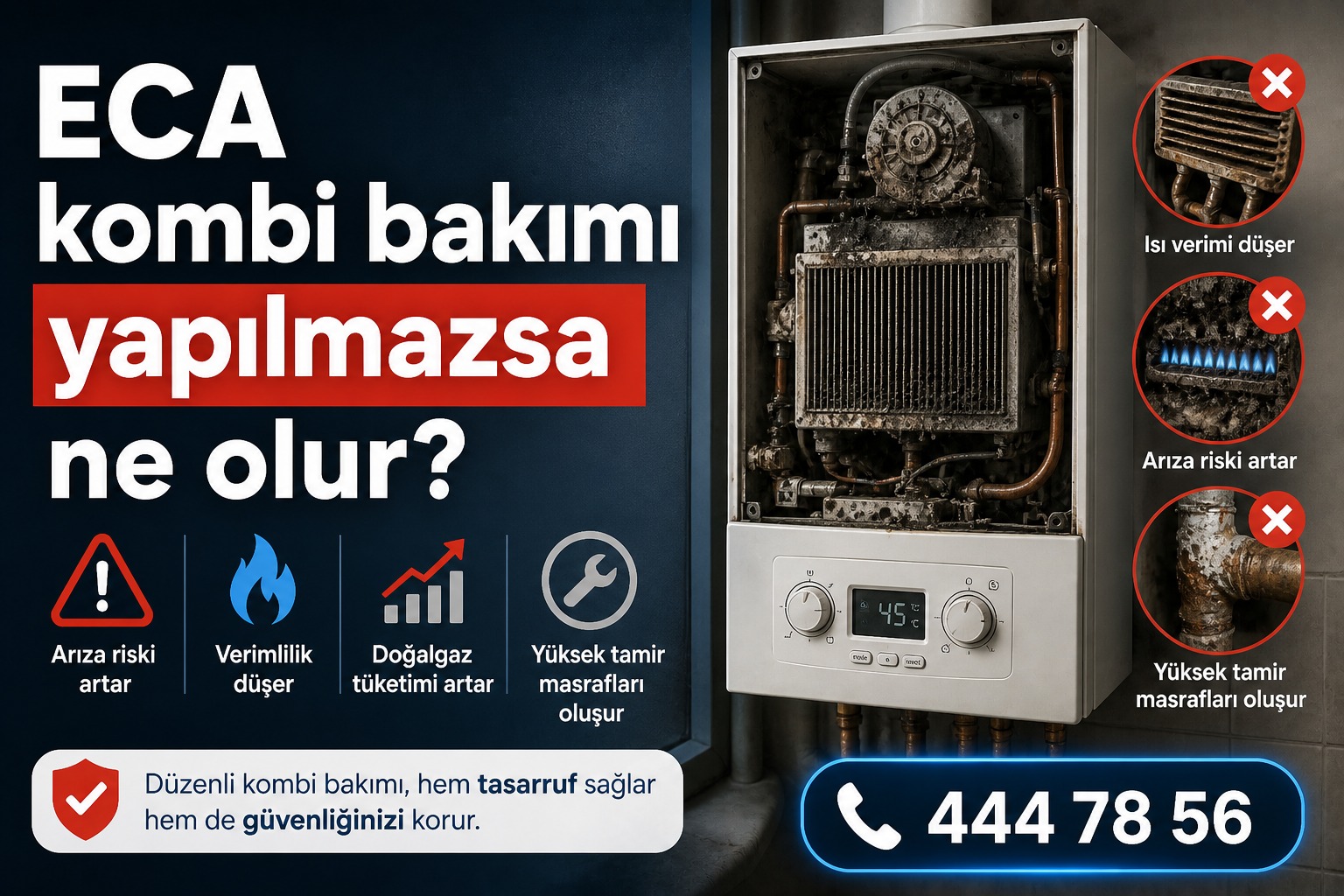 ECA kombi bakımı yapılmazsa ne olur?